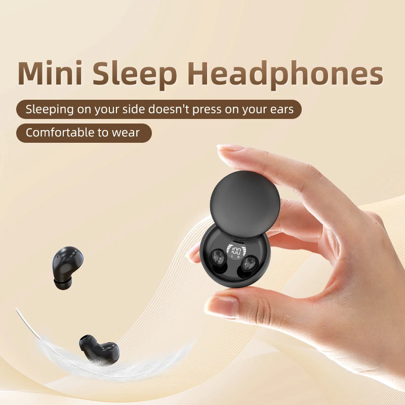 SK26 Bluetooth 5.4 Wireless Earphones Small Earbuds Sleeping Sport Invisible Headphones Bass Sound Quality Headset Sliding Cover photo 2