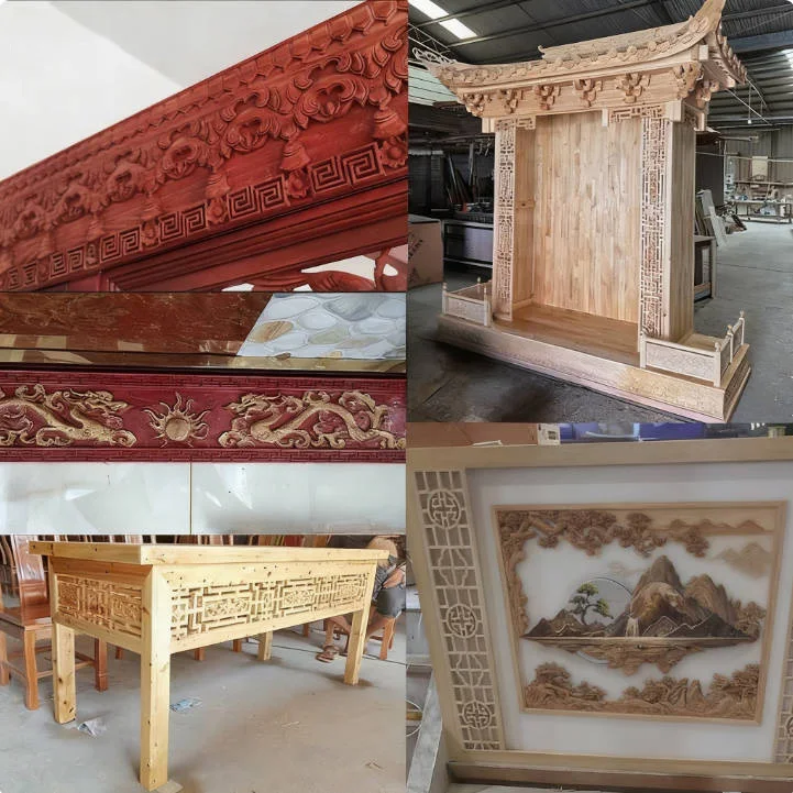 Decorative Wood Molding Wood Carved Corner Onlay Applique Frame Cabinet Home Decor Figurines Wall Art Furniture Accessories photo 5