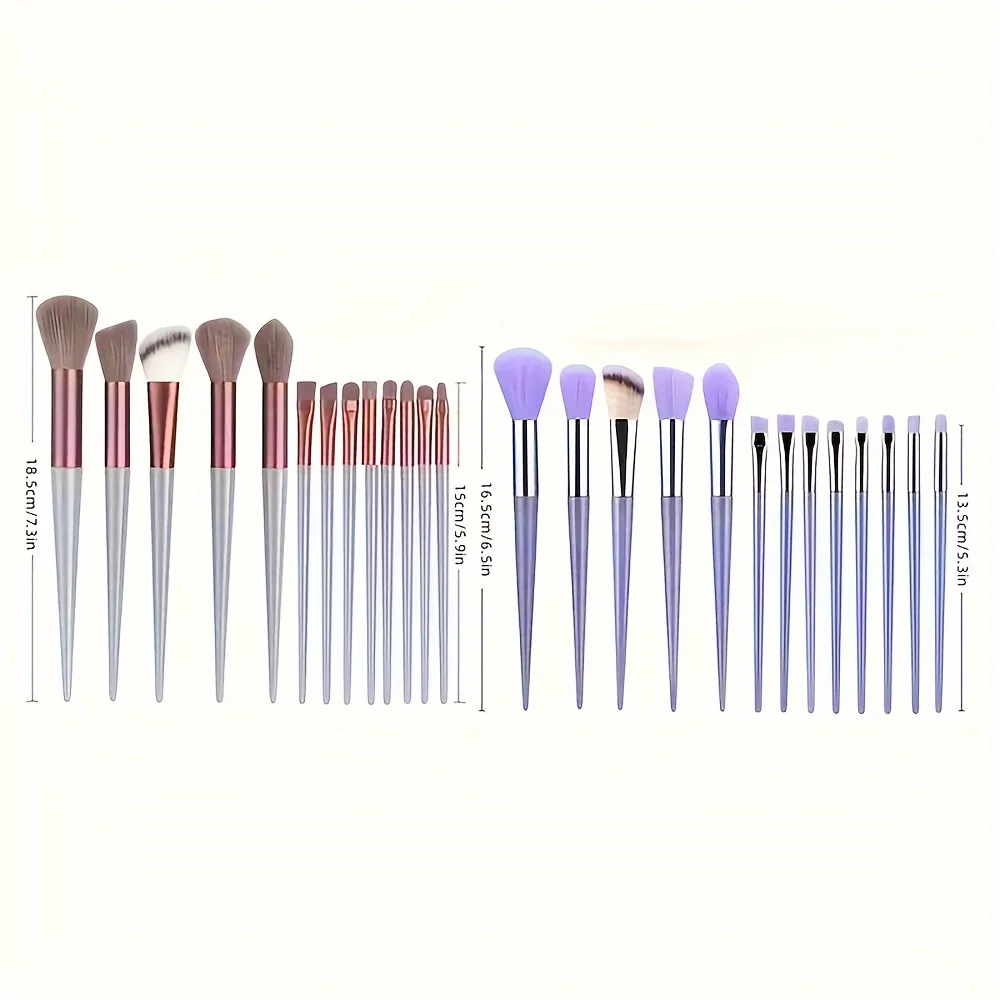 13 soft and fluffy makeup brush sets, perfect for foundation make-up, powder blusher, powder and eye shadow photo 3