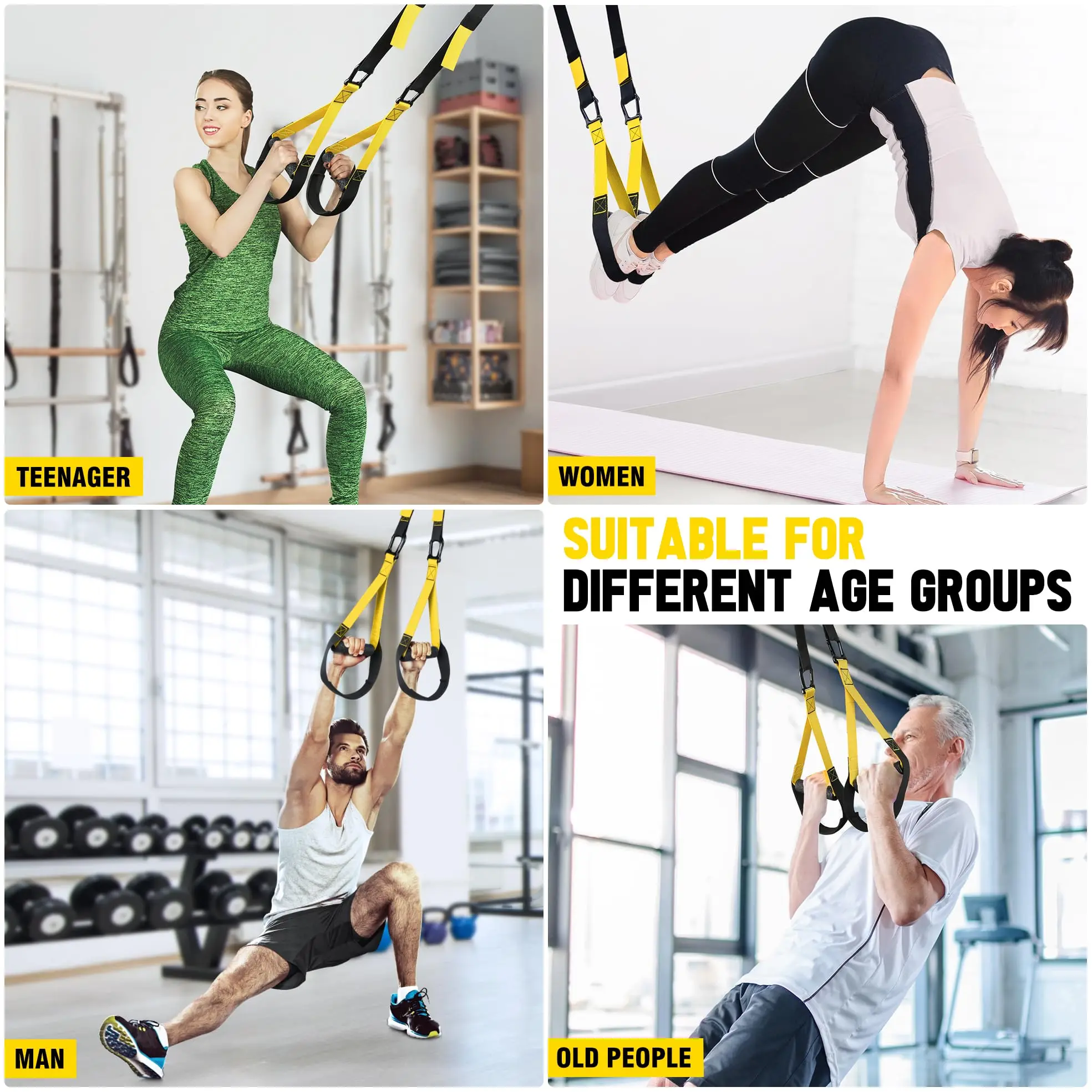 Resistance Bands Set with Handles Door Anchor Home Workout Equipment for Women Men Bodyweight Fitness Training Kit photo 6