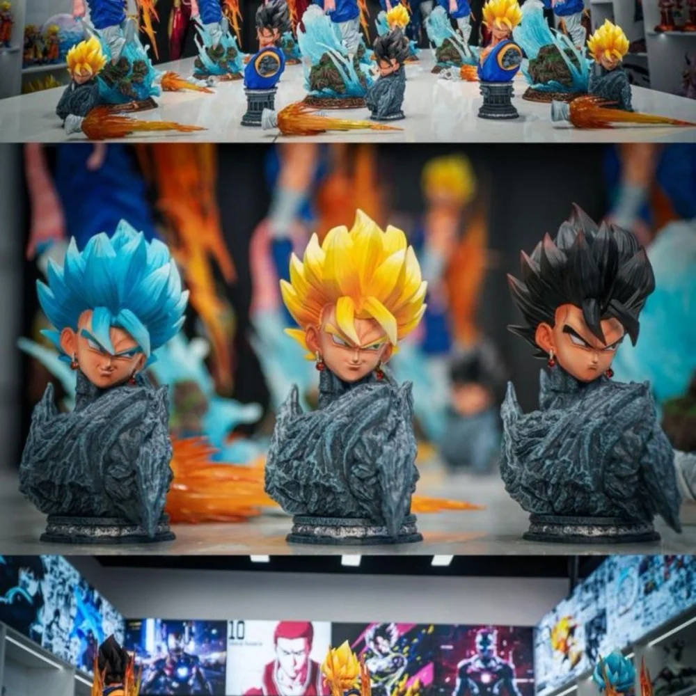 Jt Statue Dragon Ball Z Vegetto Figure 3 Heads Replace Super Saiyan 39.5cm/15.55inch Action Figures Collection Model Toys Gifts photo 4