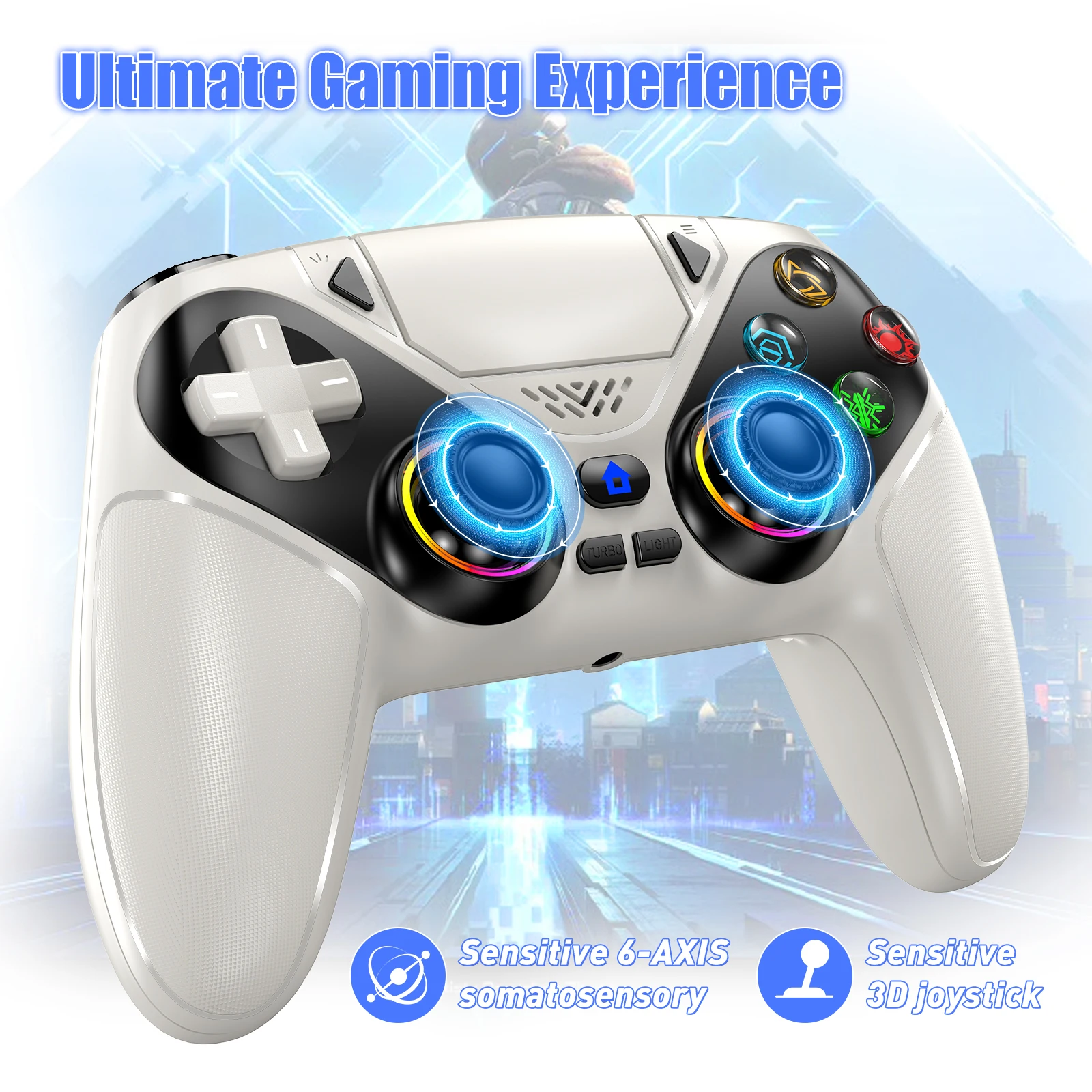 RGB Wireless Gamepad,For Playstation 5/PS5 Controller,With Turbo Dual Sense Vibrate Programming 3D Gaming Controller Console photo 2