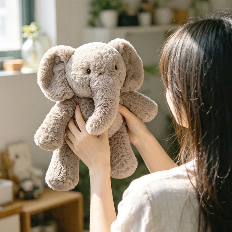 35/52CM Lying Elephant Monkey Plush Toys Soft Stuffed Cartoon Animal Doll Accompany Toy For Kids Appease Gifts photo 4