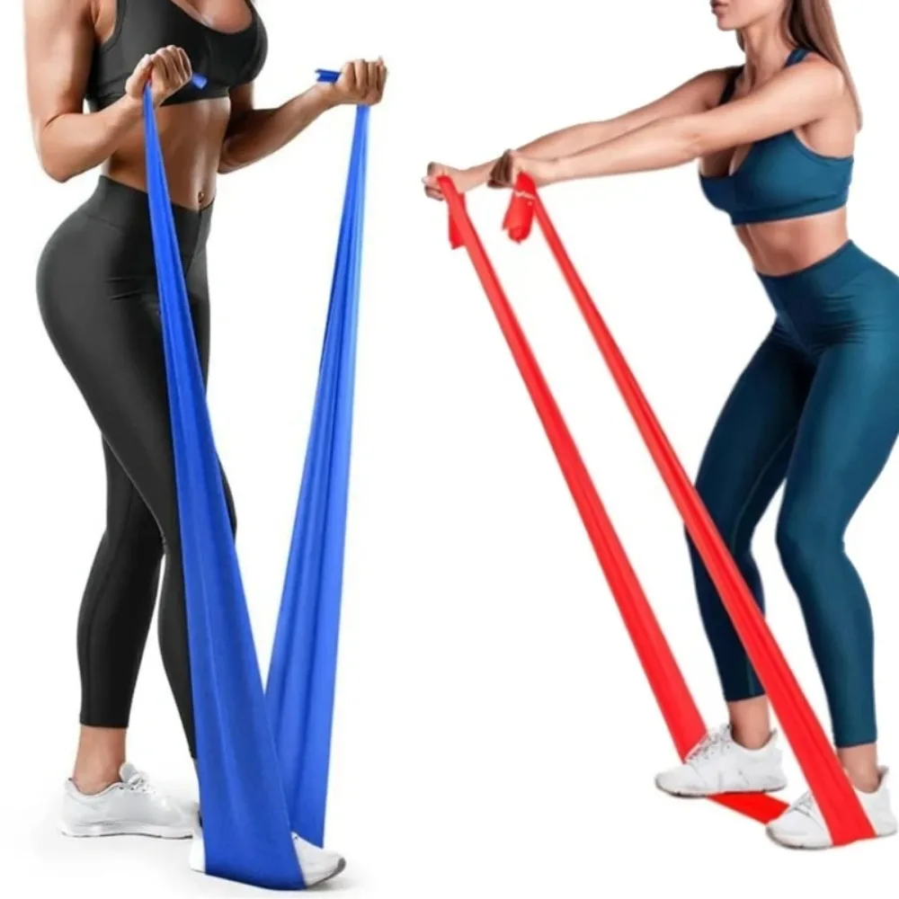 Long Resistance Band for Men Women, Fitness Pilates Stretch Band Resistance Band photo 6