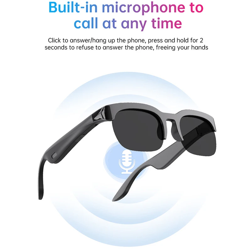 2026 New Smart Glasses AI Translation Bluetooth Conversation Recording Listening To Music Smart Sunglasses for Men Women photo 6