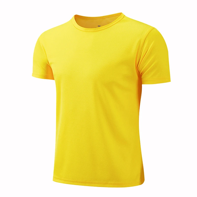 Quick-drying Round Neck Sport T-shirt Gym Jerseys Fitness Shirt Trainer Running T-shirt Men Breathable Sportswear Class Service photo 3