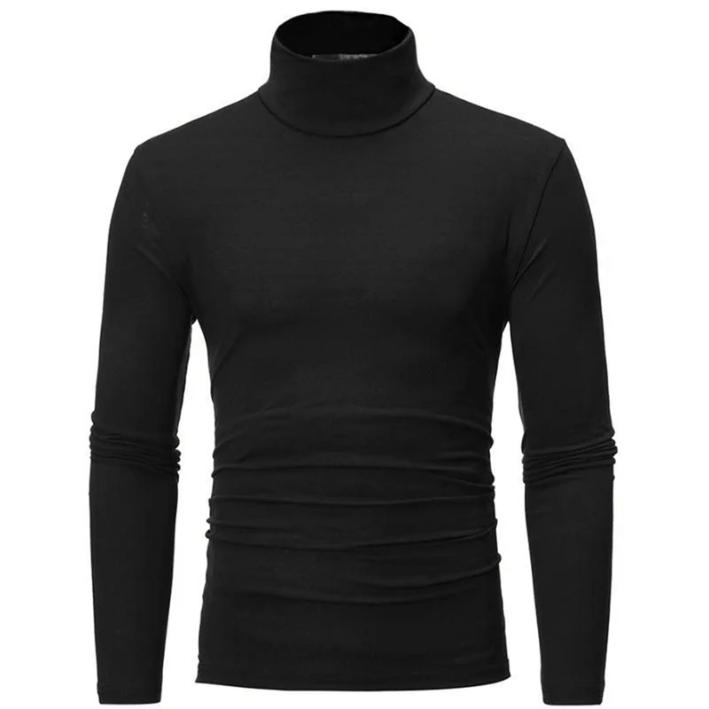 Thermal Underwear Tops Men Winter Clothes Thermal Shirt Autumn Men's Winter Tights High Neck Thin Slim Fit Long Sleeve T-shirt photo 2