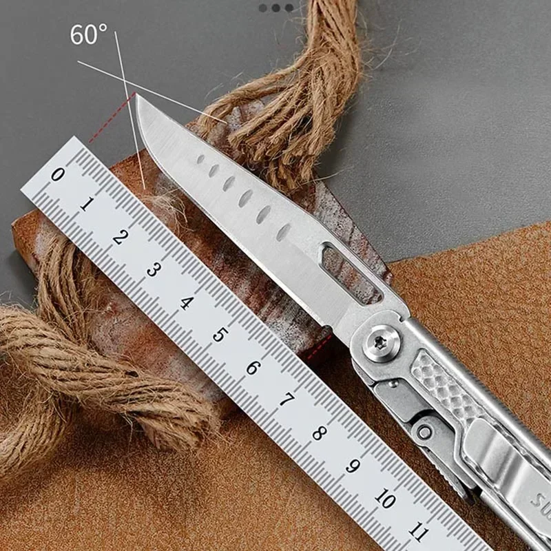 SWISS TECH 11 in 1 Mini Multitool Knife Folding EDC Outdoor Camping Survival Tools Scissors Screwdriver Multi Tool with Clip photo 6