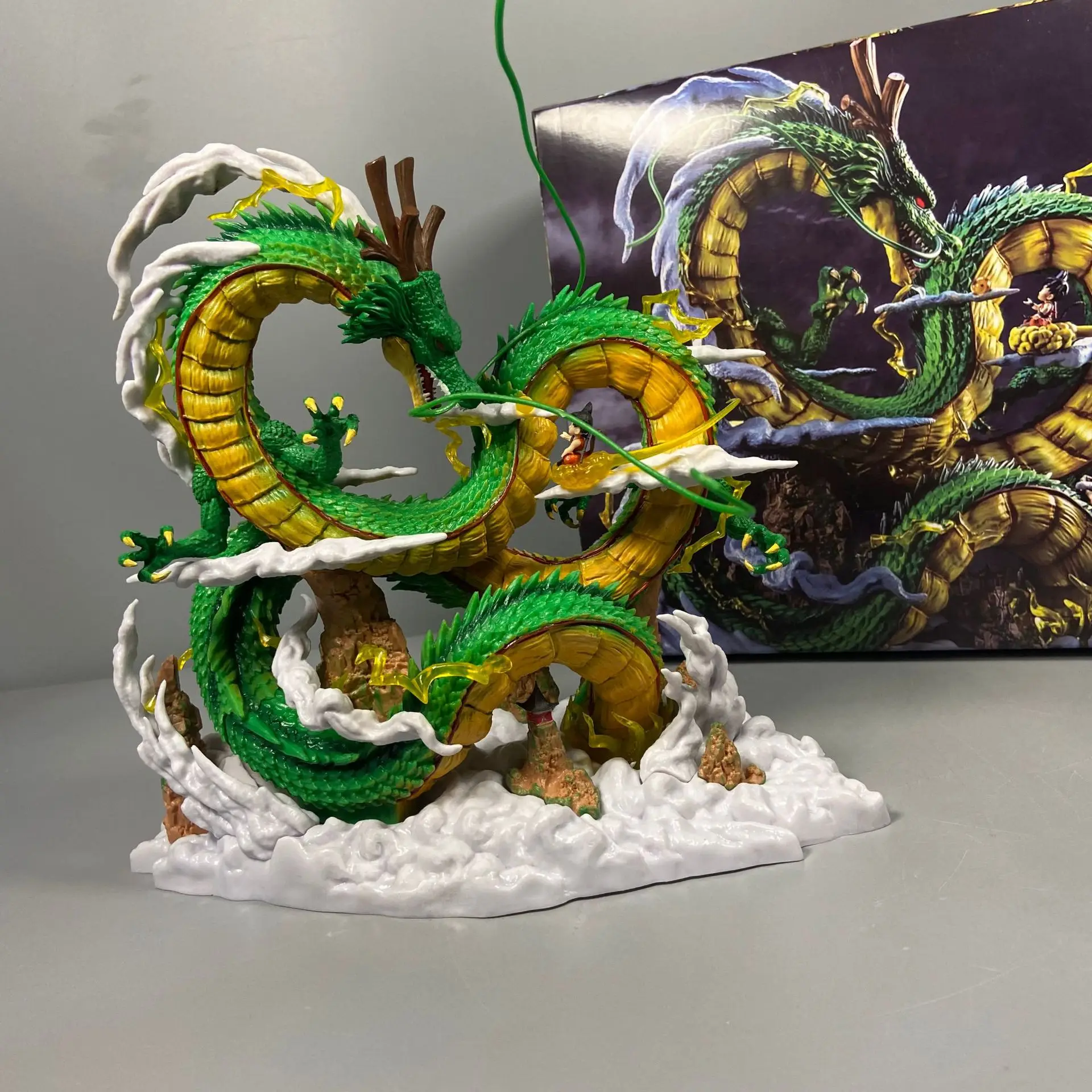 24cm Dragon Ball Anime Figure Shenron Figure Goku And Shenron Figurine Model Pvc Statue Doll Collection Room Toy Gifts photo 2