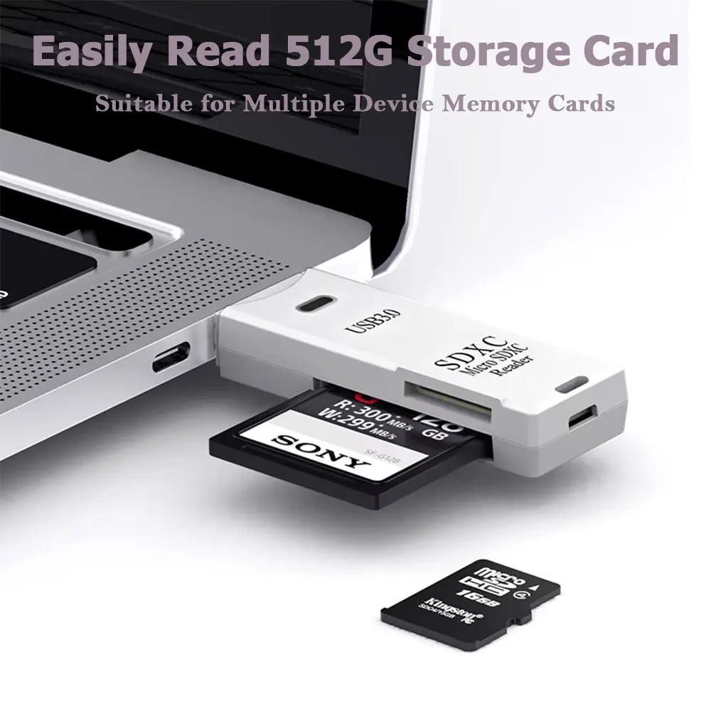 2 Pcs Card Reader USB 3.0 USB to SD TF Memory Card Flash Drive Adapter for PC Laptop Accessories Multi Smart Cardreader photo 2