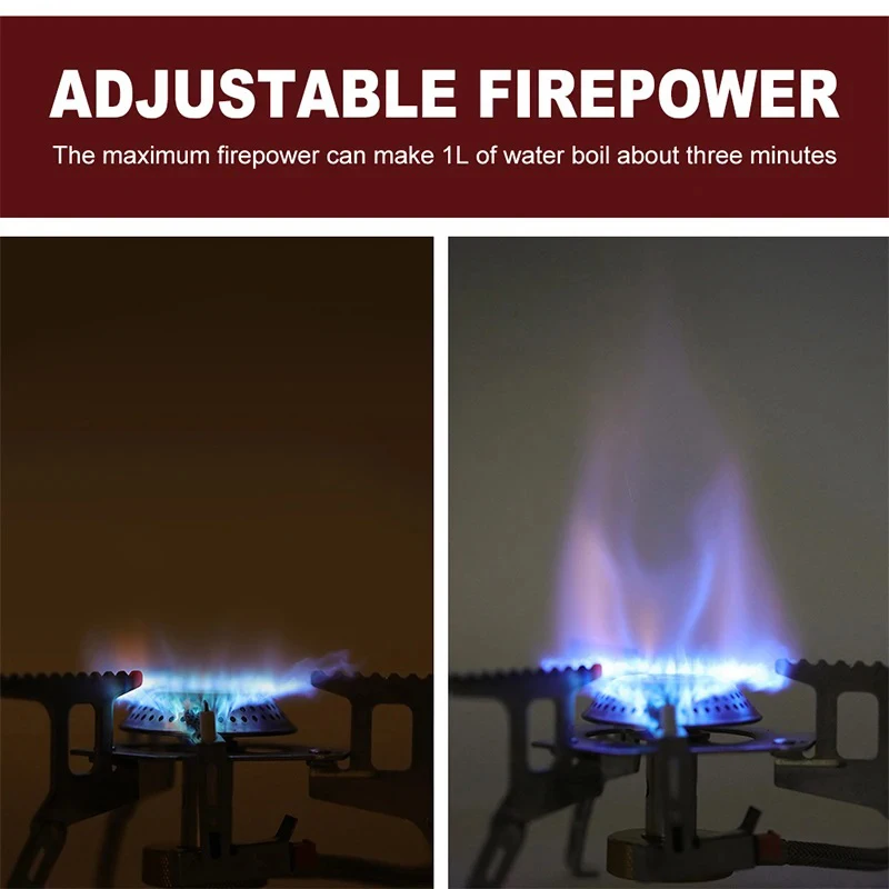 Camping Gas Stove Portable Folding Outdoor Backpacking Stove Tourist Equipment For Cooking Hiking Picnic 3500W photo 5