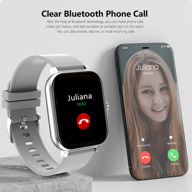 1.83'' Sport Smart Watch Fitness Clock Health Monitor Waterproof Smartwatch Wireless Call Watches for Man Woman IOS Android 2026 photo 3