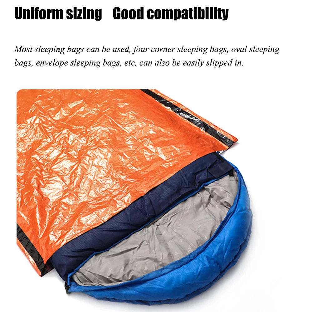 Portable Waterproof Emergency Survival Sleeping Bag Outdoor Edc Camping Gear Thermal Sack First Aid Rescue Kit Mylar Blanket photo 3
