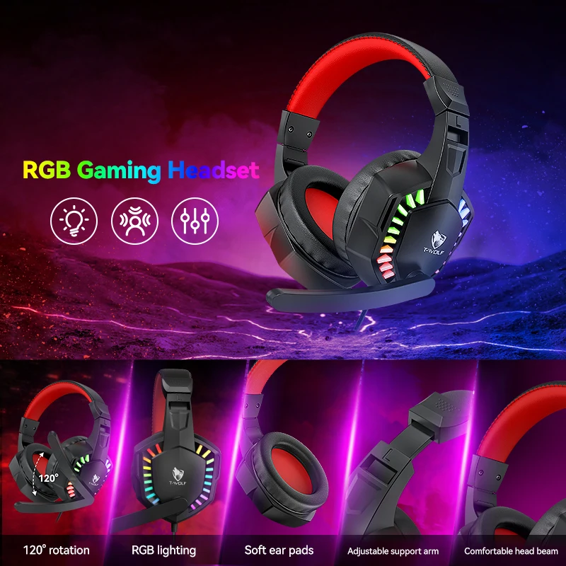5-in-1 Set Gaming Combo Keyboard 4-color Breathing Light Mouse 3.5mm Gaming Headset Gaming Speaker Anti-slip Mouse Pad NEW HOT photo 4