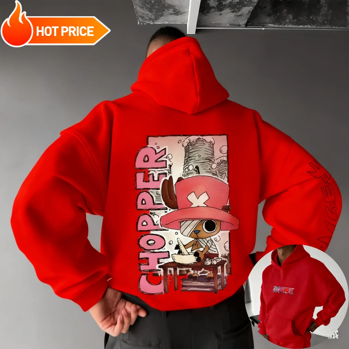 Chopper 2025 Harajuku Anime One Piece Streetwear Vintage Winter Oversized Hoodie Men Women Long-Sleeve Hooded Sweatshirt Top Y2k photo 4