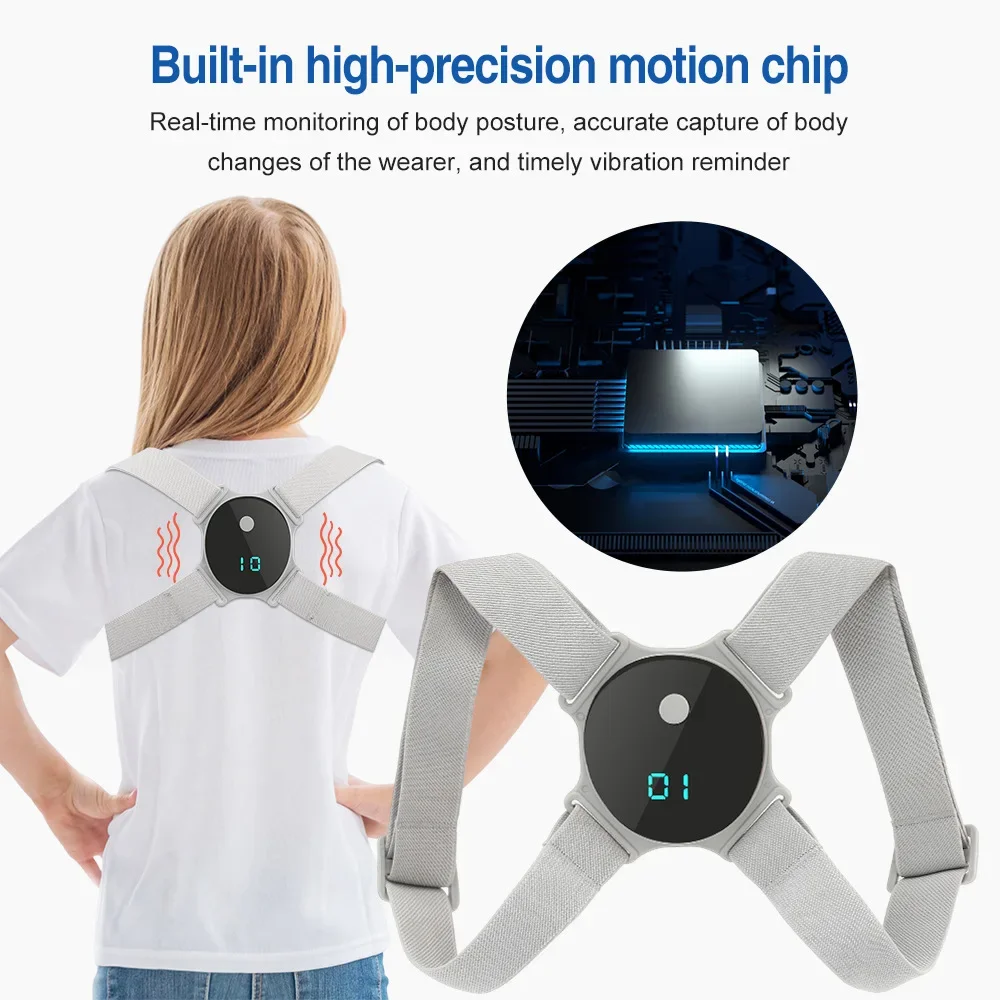 Smart Posture Corrector Vibration Reminder Anti Hunchback For Adult Child Smart Posture Belt photo 5
