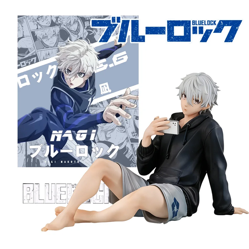 In Stock BLUE LOCK Action Figures Nagi Seishiro Anime Figure Sitting Figurine PVC Collectible Model Kids Doll Toys Gifts photo 1