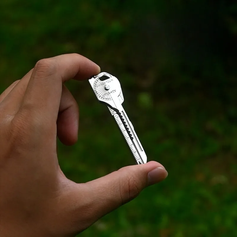 Survival Multi-Tool Keychain, 8-in-1 Folding Pocket Tool with Pliers Screwdriver Can Opener, Emergency Carabiner Clip, Compact photo 5