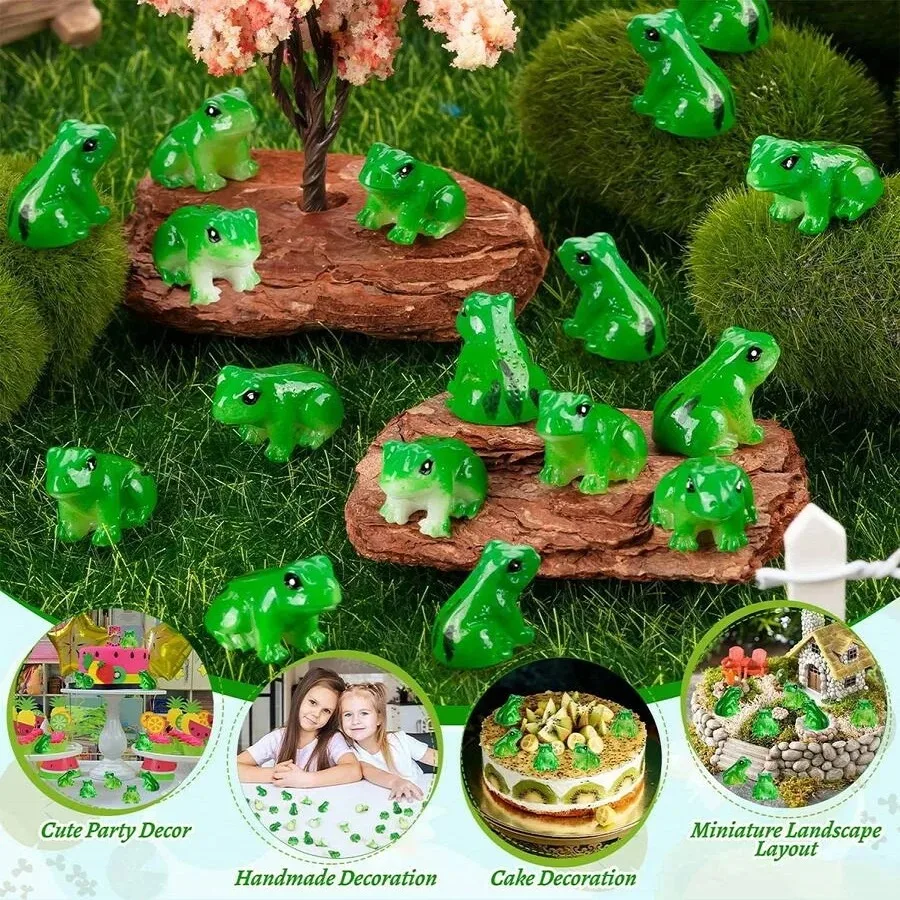 10PCS Mini Resin Frog Figurines Set for Aquarium Decor,Terrarium,Zen Garden,Creative Home Desk Decoration and Fish Tank photo 3