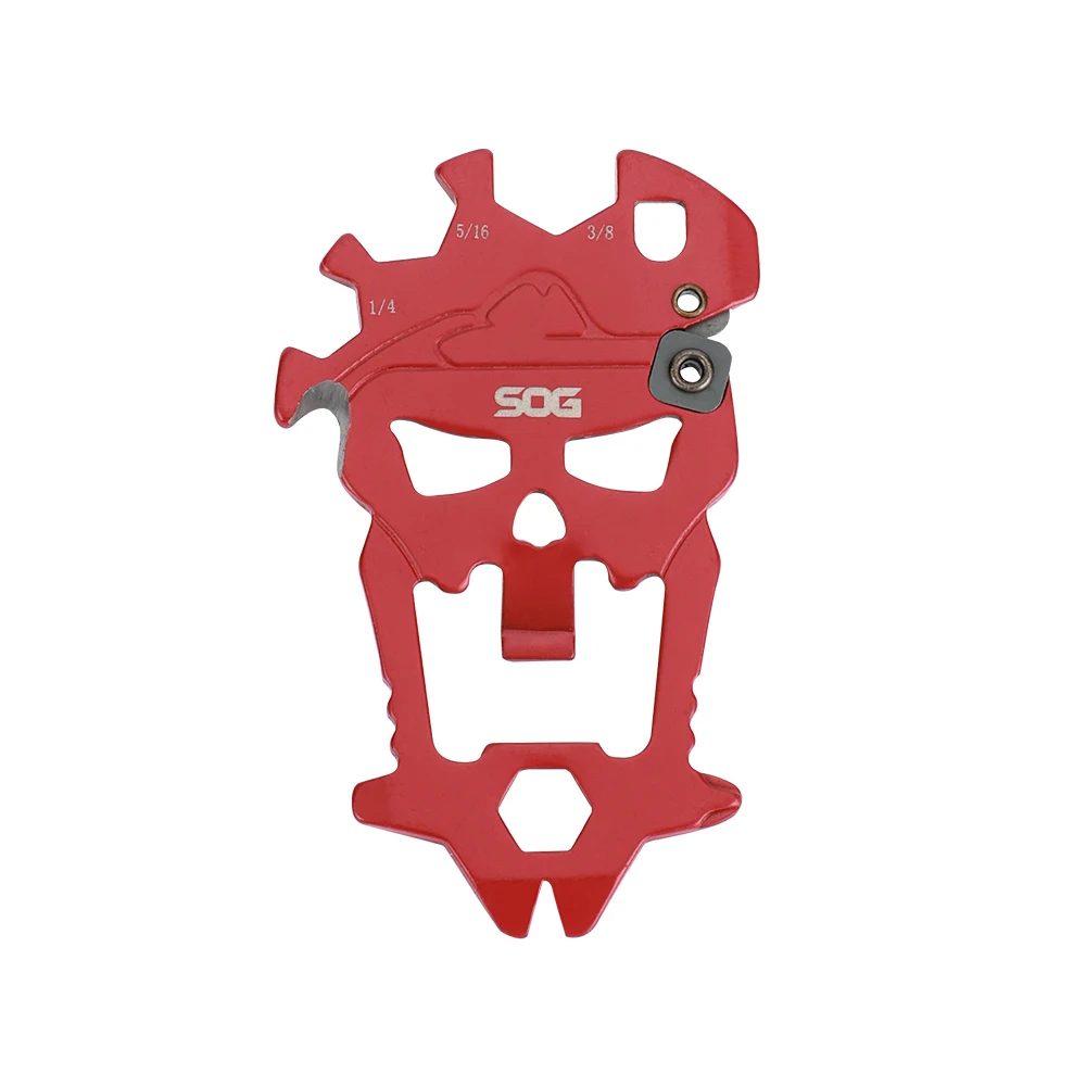 SOG 12 in 1 MACV EDC Multi-tool Stainless Steel Keychain Pocket Gadget Portable Mini Multifunctional Tools with Bottle Opener Screwdriver Wrench Cutter For Cycling Camping Outdoor DIY Household Emergency Repair Men / Women Gift 2Pcs Set photo 3