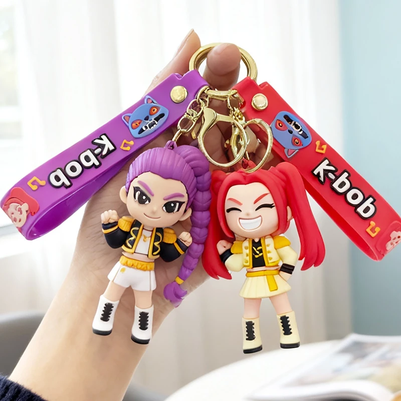 2026 K-pop Idol Group Keychain Rumi Mira Zoey Anime Figure Keyrings PVC Backpack Pendant Birthday Chiritmas Gift Party Favors 키링 photo 5