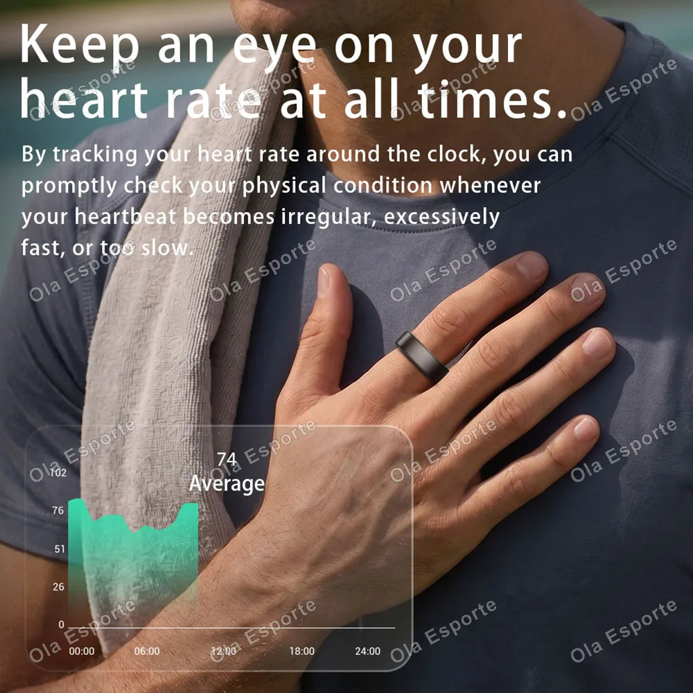 R09 Smart Ring With Charging Case Blood Pressure Sleep Health  Monitor 5ATM Waterproof Multi-sport Mode Smartring Men Women 2026 photo 3