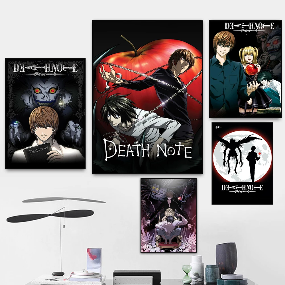 Japaese Anime DEATH NOTE Poster For Living Room Bedroom Home Decor Yagami Raito Canvas Painting Classic Japan Comics Wall Art photo 2