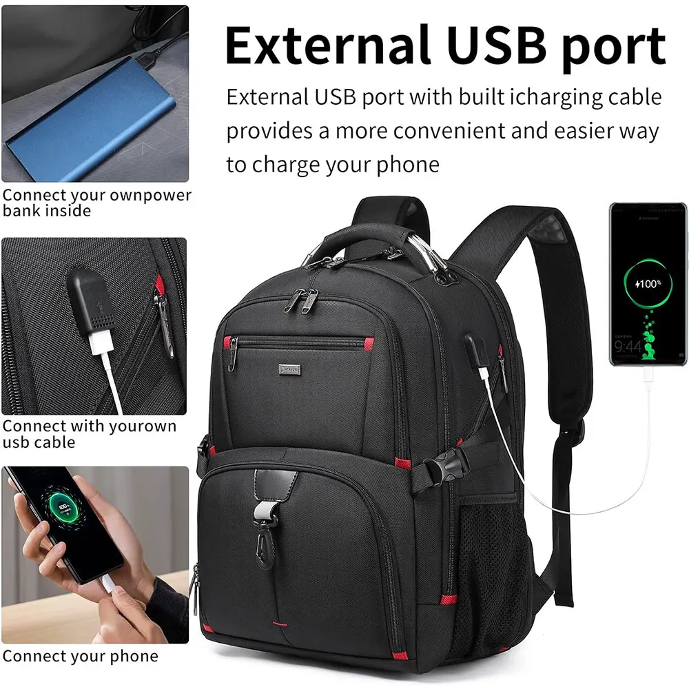 50L Man Travel Backpack Large Capacity Men and Women Business Trip Backpacks 15.6/17 Inch Laptop Bag Student School Backpack photo 2