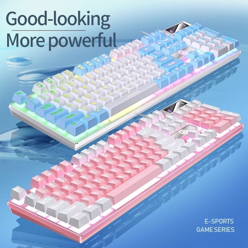 104 Keys Gaming Keyboard Wired Keyboard Color Matching Backlit Mechanical Feel Computer E-sports Peripherals for Desktop Laptop photo 4