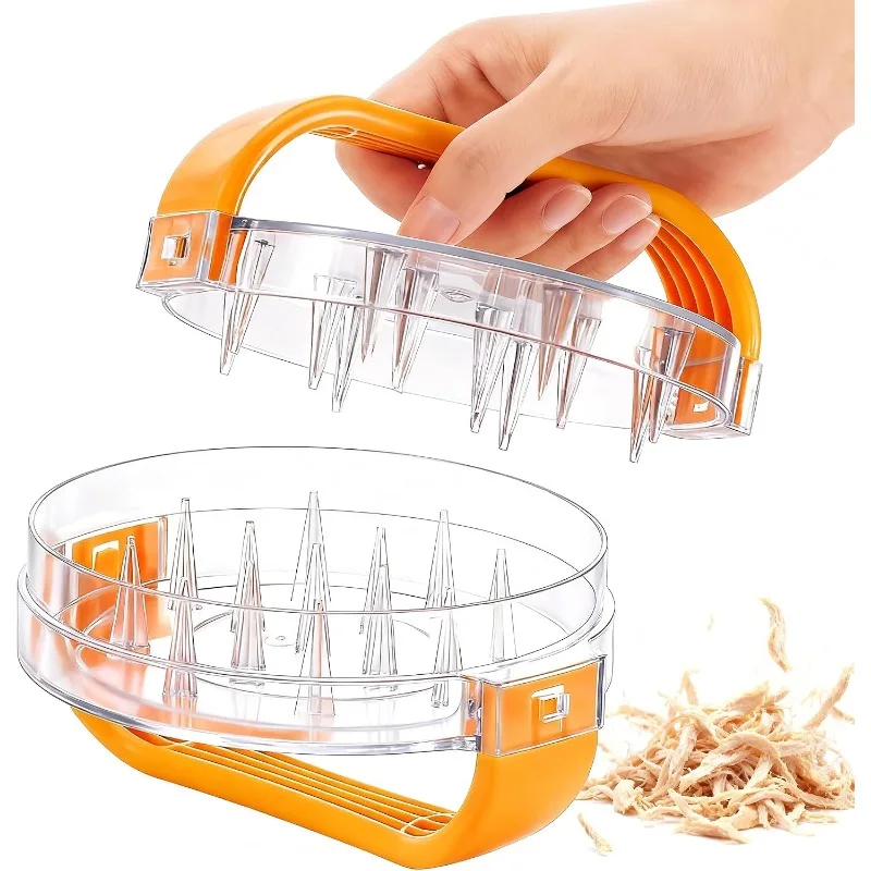 NonSlip Chicken Shredder Tool Twist, Clear Meat Shredder photo 1