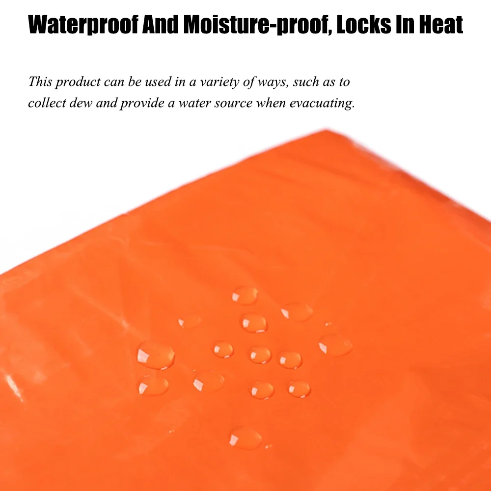 Portable Waterproof Emergency Survival Sleeping Bag Outdoor Edc Camping Gear Thermal Sack First Aid Rescue Kit Mylar Blanket photo 4