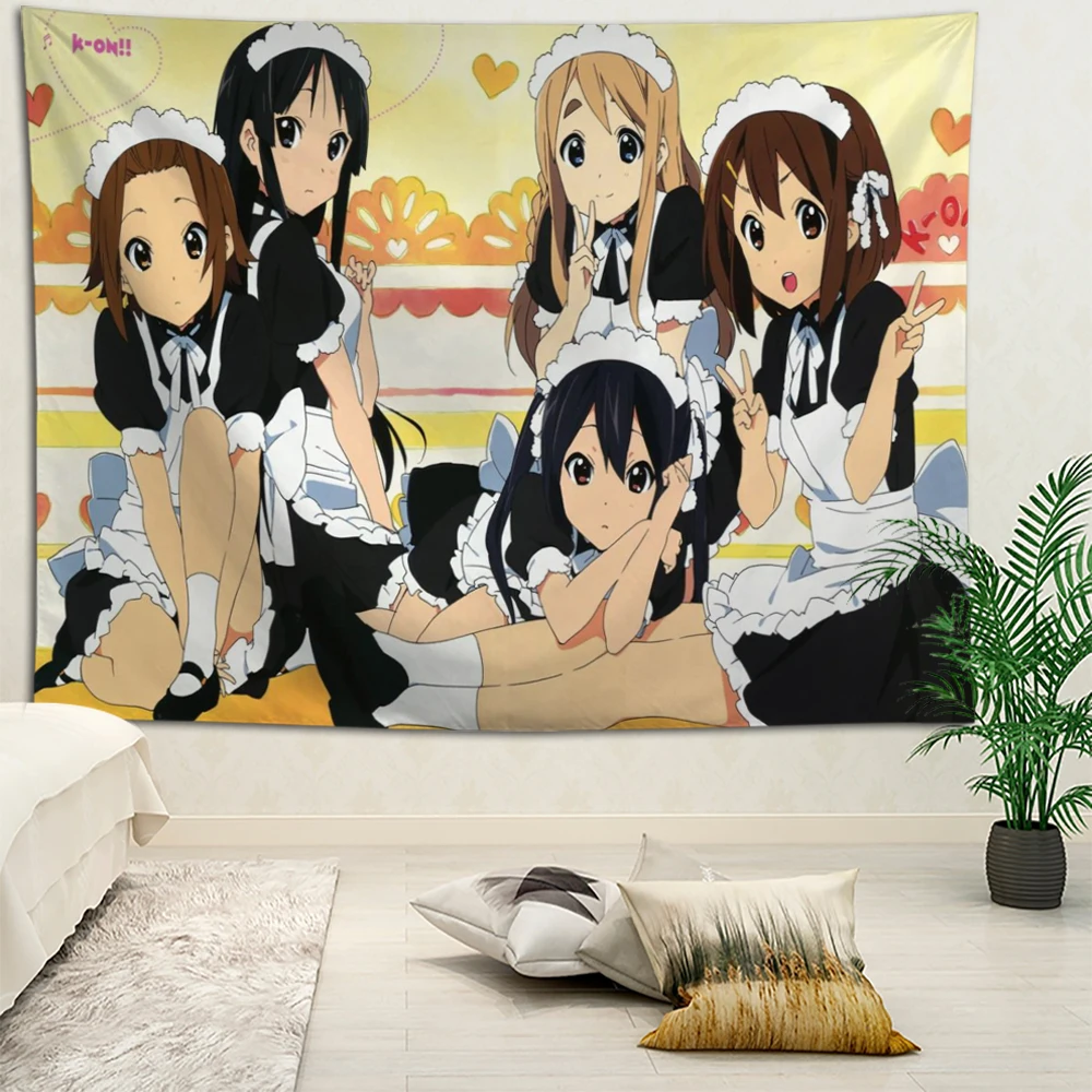 K-ON！Anime Tapestry Wall Hanging Bohemian Wall Tapestries Mandala Home Decor Accessories photo 4