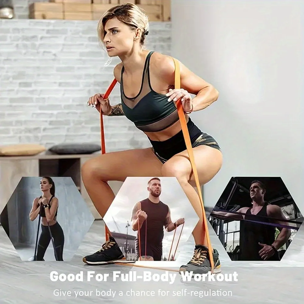 resistance Bands, Stackable TPE Resistance Bands for Strength Training, Fitness, Workout, Stretching, Home Gym and More photo 5