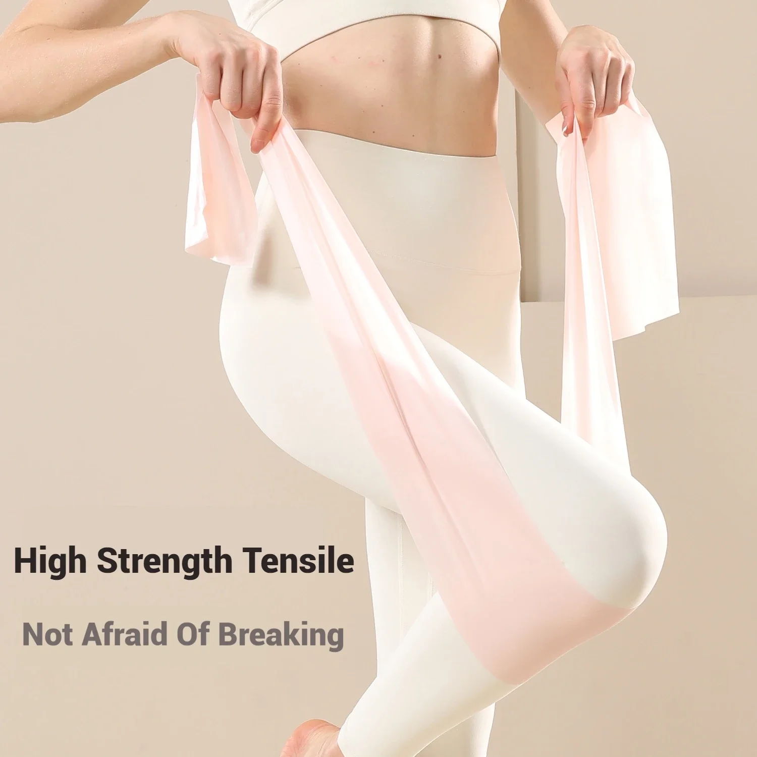 WOSWEIR-Yoga Rally Home Stretching Resistance Strap for Beginners Ladies Body Fitness Latin Dance Stretch Strap photo 4