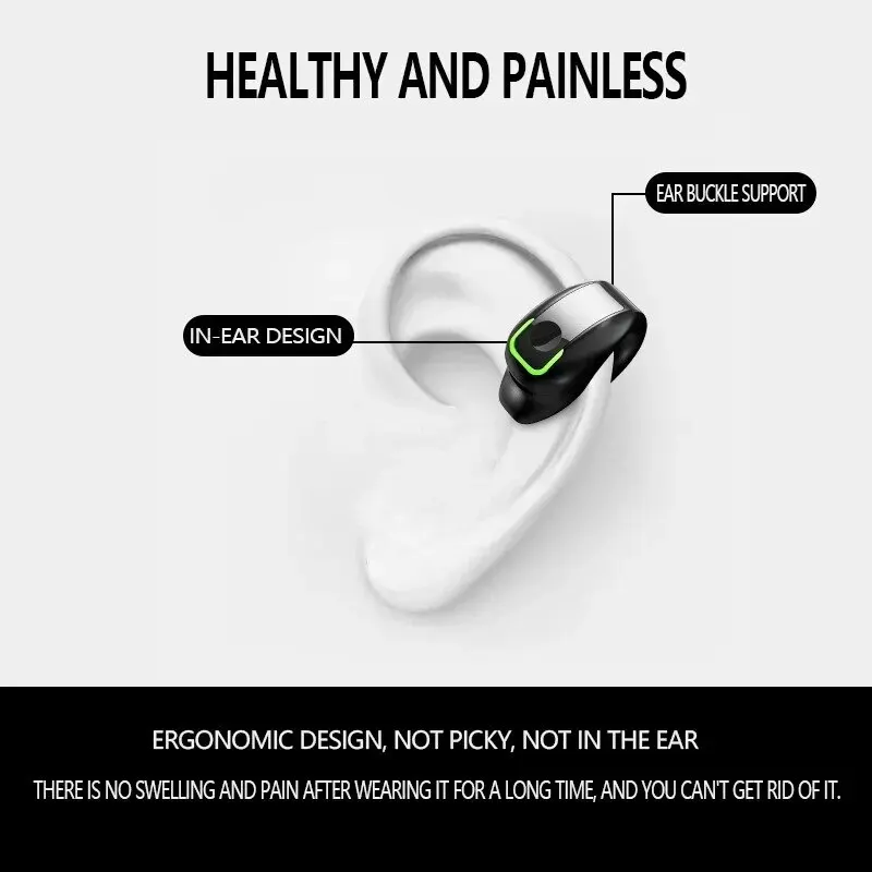 Bluetooth Earphone Clip On Monaural Inear Motion Stereo Bone Conduction Gd28 Business Wireless Earphone Mini Monaural Tws Waterp photo 5