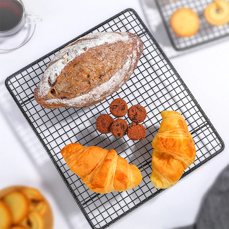 FAISDU 1pcs Single Layer Stainless Steel BBQ Bread Cake Cooling Rack Drip Dry Rack Cooling Grid Baking Pan Household Baking Tool photo 2