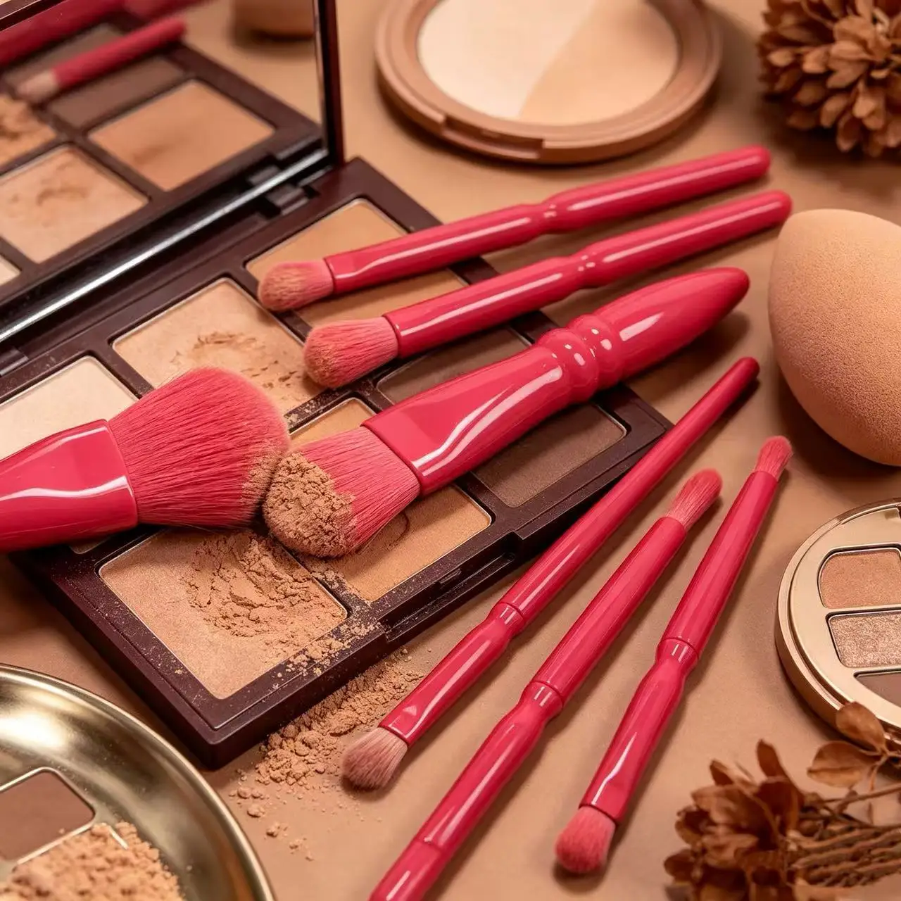 5-piece soft makeup brush set, face and eye brushes for loose powder, eyeshadow, and blush photo 5