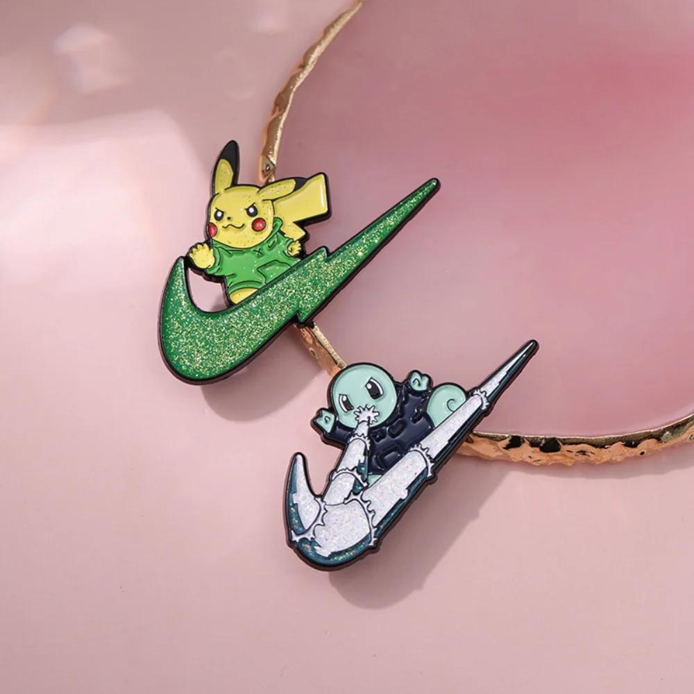 3Pcs/Set Cartoon Anime Enamel Brooch Set Cute Animal Metal Lapel Pins Funny Cosplay Jewelry Accessories Gift for Friends photo 2