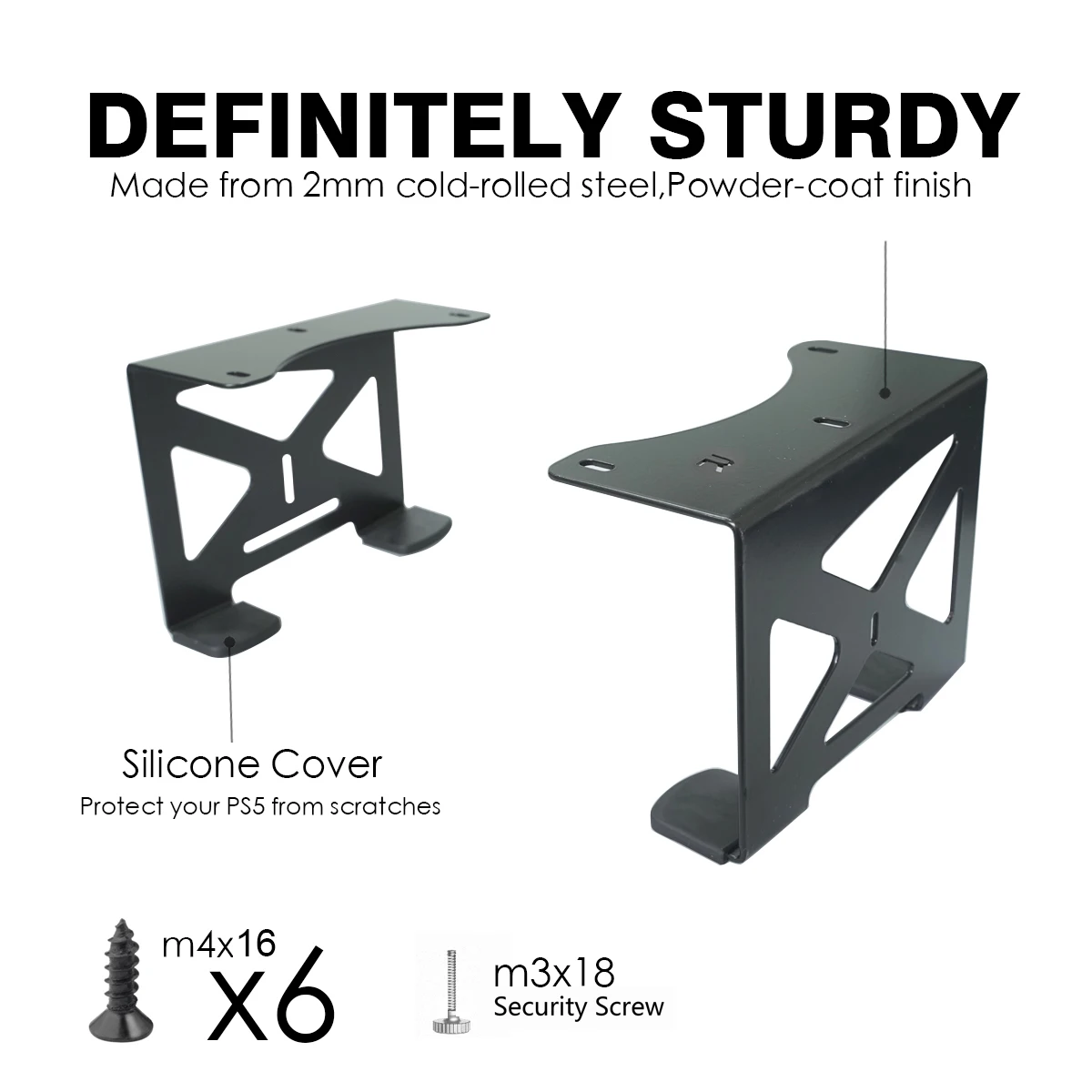 Monzlteck Under Desk Holder for PS5/PS5 Slim,Stealth Mount Compaitble with Playstation 5 Disc & Digital Edition Console photo 3