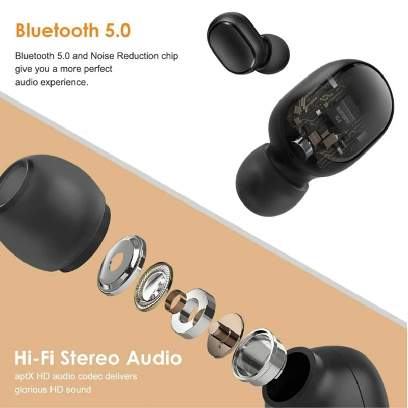 XIAOMI Redmi  Airdots 2 Wireless Bluetooth Headset with Mic Earbuds Fone Bluetooth Earphones TWS Wireless Headphones photo 6
