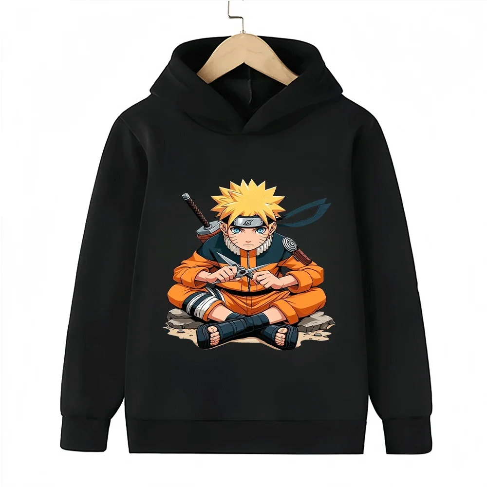 Naruto Kids Hoodie Anime Uzumaki Naruto Printed Sweatshirt for Boys Girls Children Casual Long Sleeve Pullover Top Autumn Winter photo 3