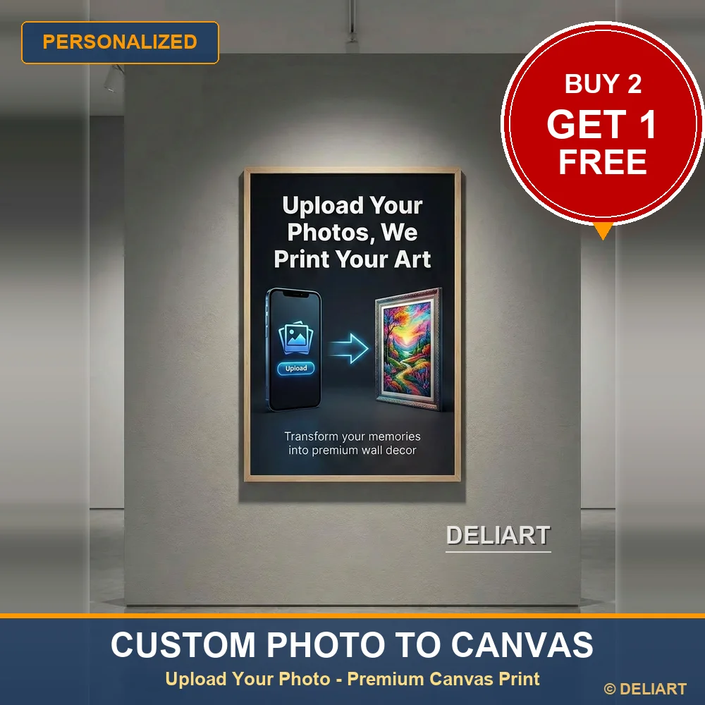 1/3pcs Personalized Custom Canvas Print Photo Custom Poster Wall Art Family Pet Memorial Anime Wedding Birthday Gift Unframed photo 3