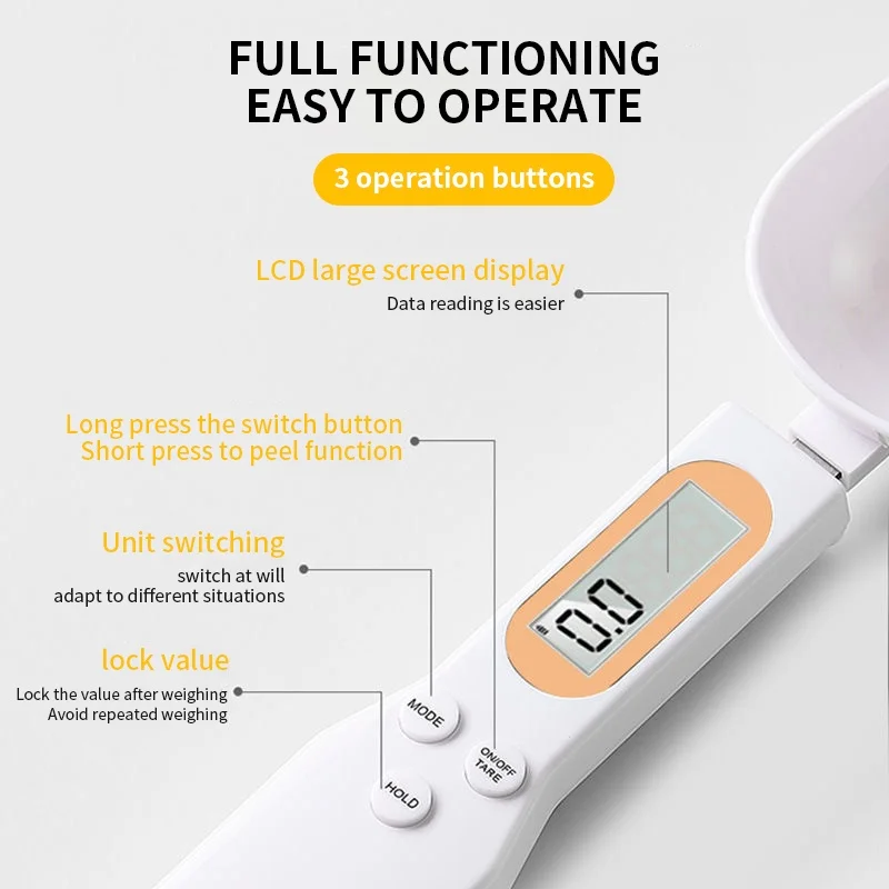 Mini Spoon Scale Digital Kitchen Scale Electronic LCD Food Scale 0.1-500g Cooking Flour Milk Coffee Powder Weight Measure Spoon photo 5