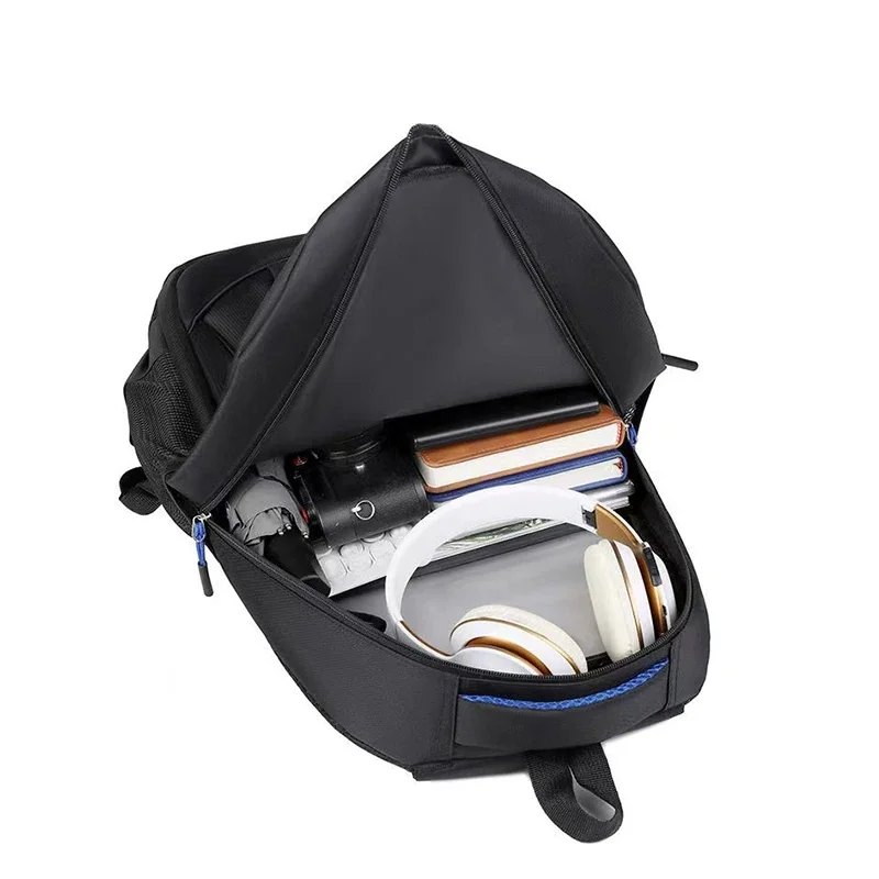 Men Women Solid‑Color Double‑Shoulder Backpack Business Travel Commuting Casual Daypack for Daily Work Trip photo 4