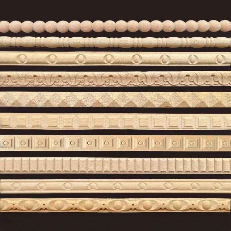 Decorative Wood Molding Wood Carved Corner Onlay Applique Frame Cabinet Home Decor Figurines Wall Art Furniture Accessories photo 2