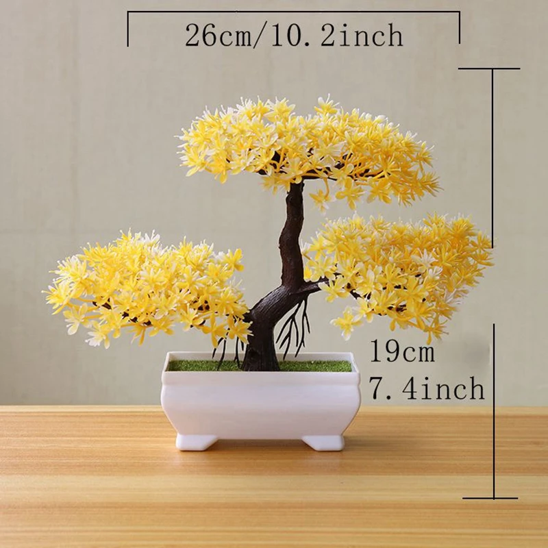 Artificial Tree Bonsai Simulation Plants Pot Plants for Garden Table Home Room Bedroom Decoration Outdoor Fake Plant Ornaments photo 4