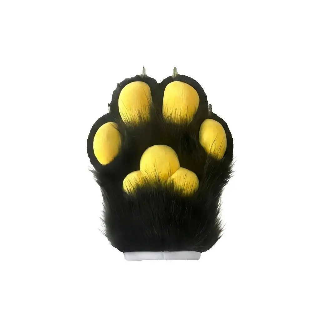 Realistic Fursuit Paws Gloves with Built-in Whistle Soft Plush Furry Claws for Furry Fandom Cosplay Convention photo 6