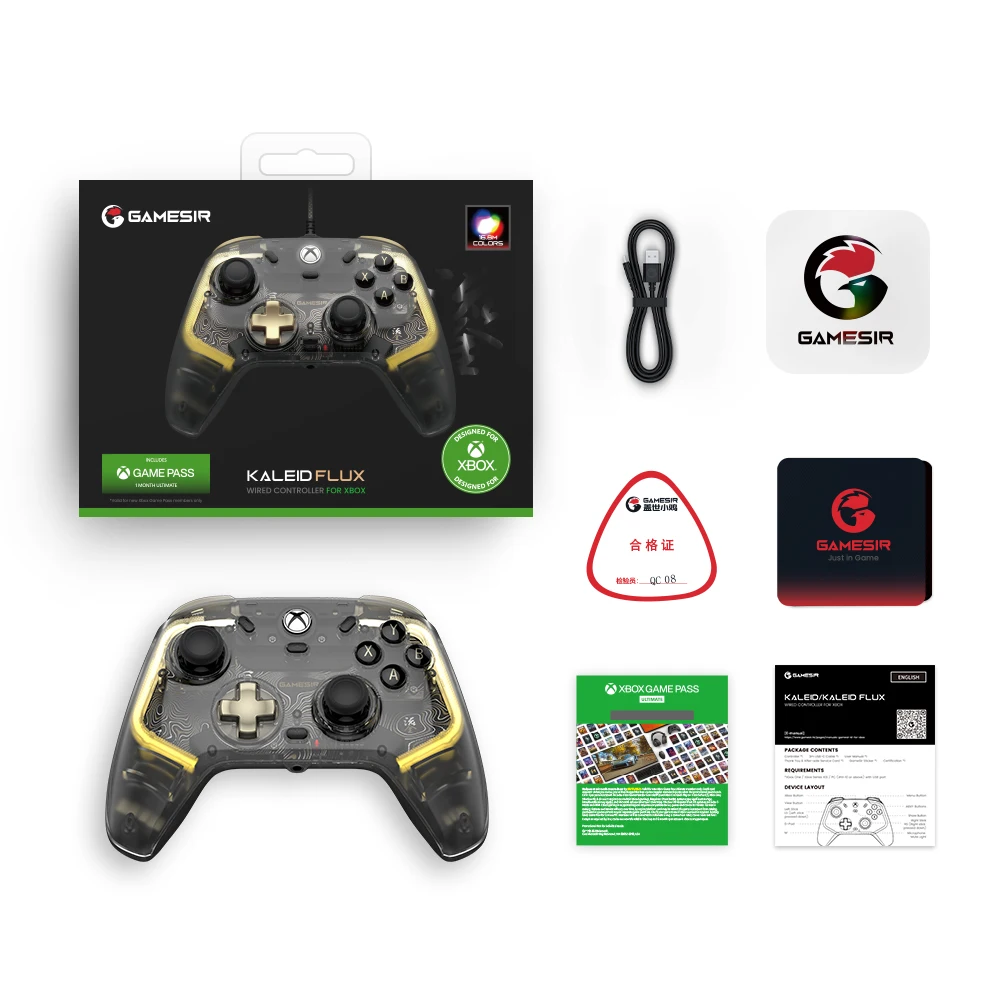 GameSir Kaleid Flux Xbox Controller Wired Gamepad for Xbox Series X, Xbox Series S, Xbox One game console Hall Effect Joystick photo 6