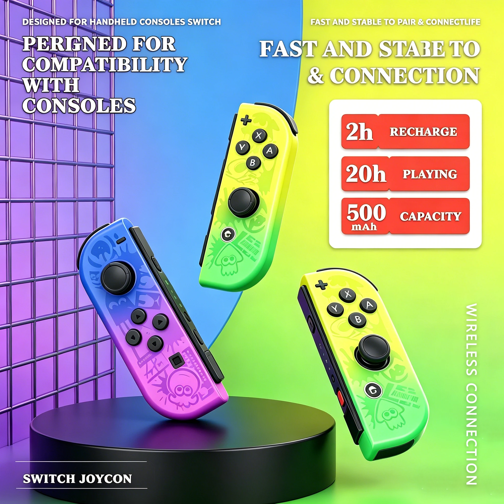 Joy Con Wireless Switch Control Joycon Controller with Dual Vibration Joystick Gamepad for Switch Video Game Consoles Accessory photo 4