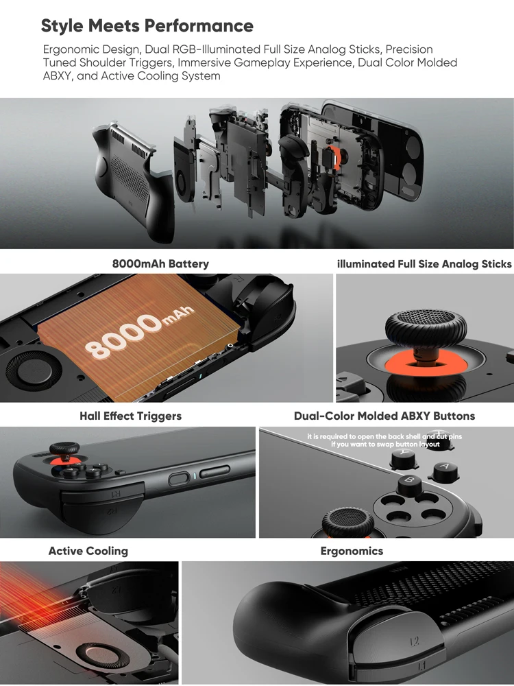 AYN Odin 3 Android Handheld 6'' 1080p AMOLED Screen Gaming Console Handheld photo 5
